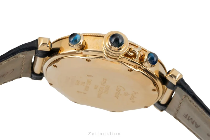 Cartier Pasha chronograph 18 ct gold quartz men's watch 30009 [2601923]