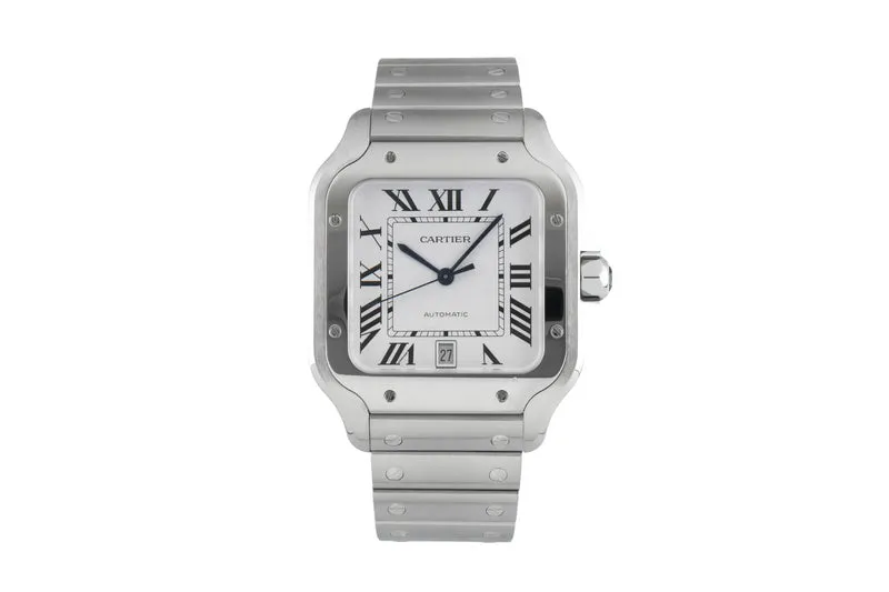 Cartier Santos steel automatic men's watch WSSA0018 LP: 8850EUR [2601942]