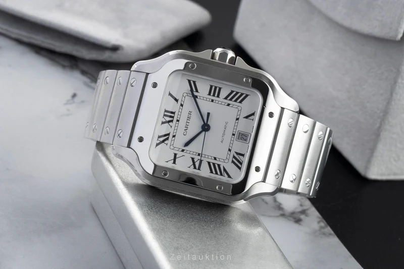 Cartier Santos steel automatic men's watch WSSA0018 LP: 8850EUR [2601942]