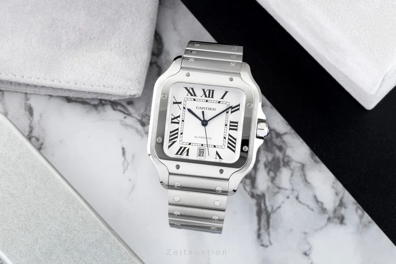 Cartier Santos steel automatic men's watch WSSA0018 LP: 8850EUR [2601942]