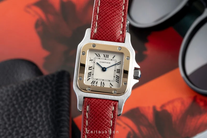 Cartier Santos steel / gold quartz women's watch W200124D [2601844]