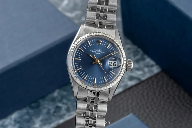 Rolex Date steel / white gold automatic women's watch 6517 Vintage [2601394]