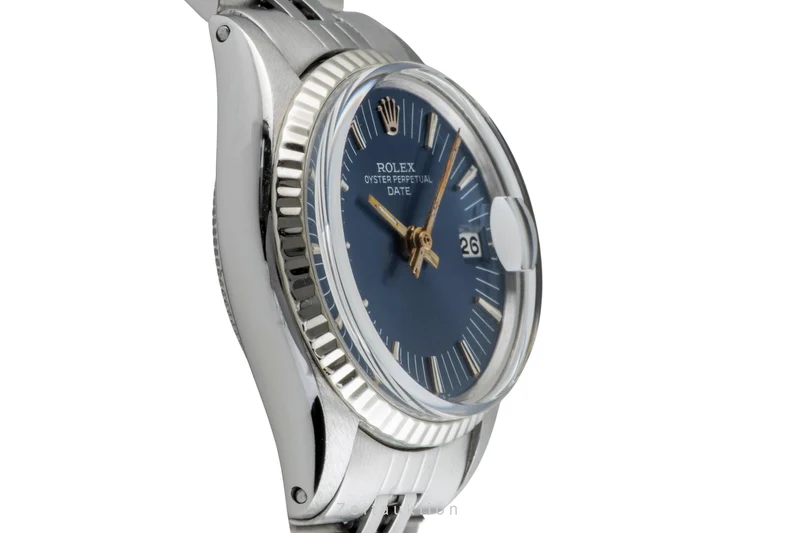 Rolex Date steel / white gold automatic women's watch 6517 Vintage [2601394]