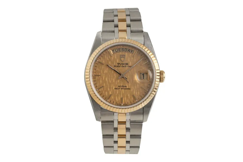 Tudor Date-Day steel / gold automatic men's watch 76213 [2601579]