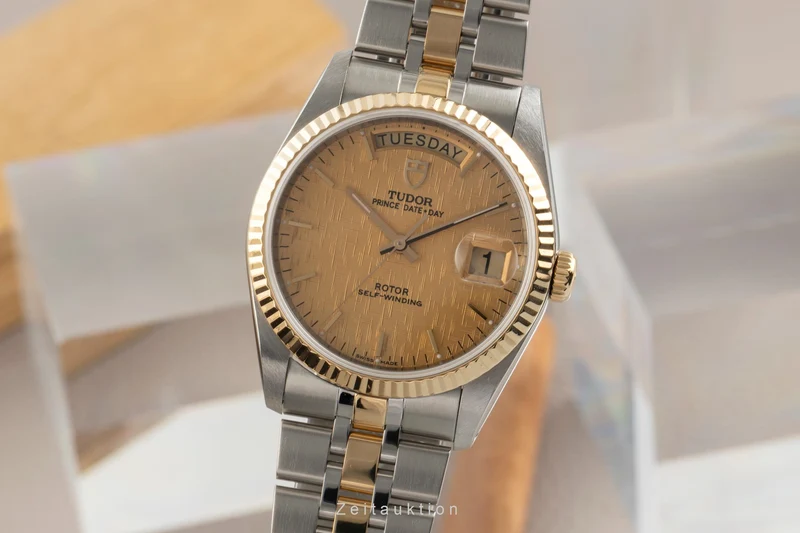 Tudor Date-Day steel / gold automatic men's watch 76213 [2601579]