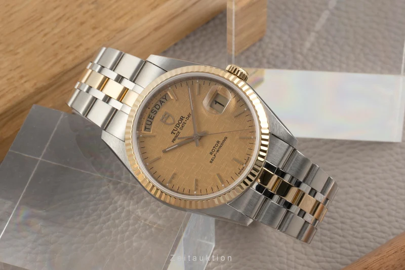 Tudor Date-Day steel / gold automatic men's watch 76213 [2601579]
