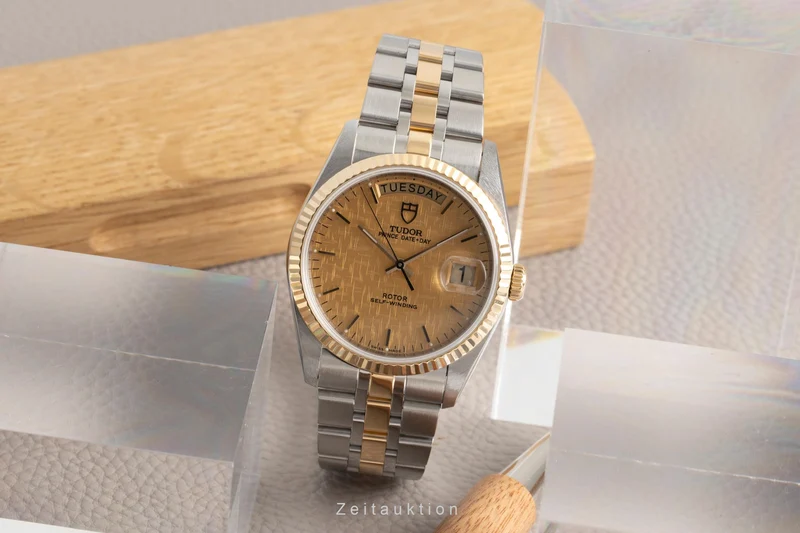 Tudor Date-Day steel / gold automatic men's watch 76213 [2601579]