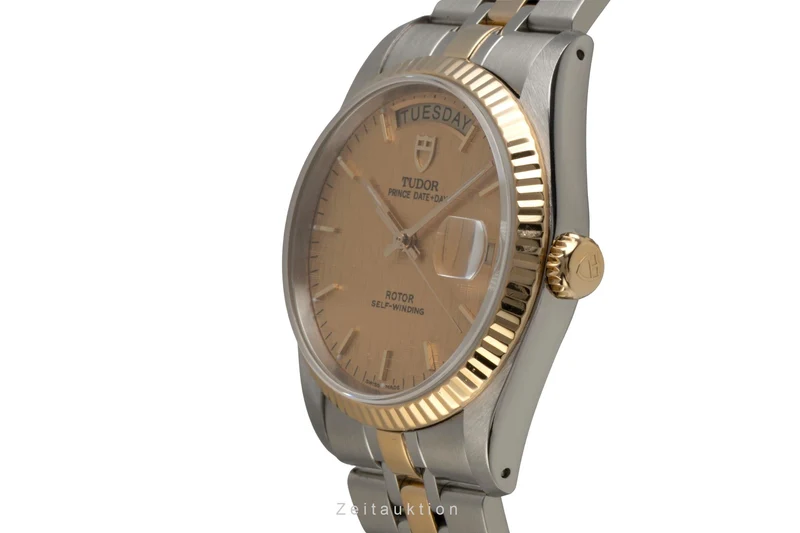 Tudor Date-Day steel / gold automatic men's watch 76213 [2601579]