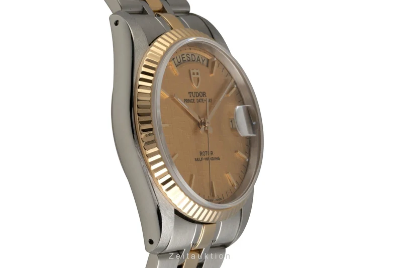 Tudor Date-Day steel / gold automatic men's watch 76213 [2601579]