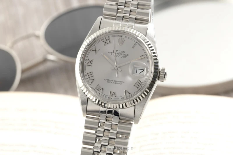 Rolex Datejust steel / white gold automatic men's watch 16014 Vintage [2601931]