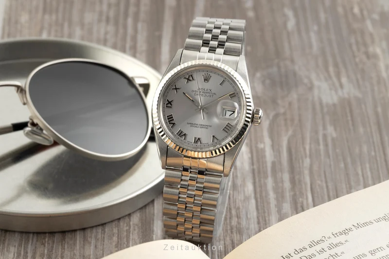 Rolex Datejust steel / white gold automatic men's watch 16014 Vintage [2601931]
