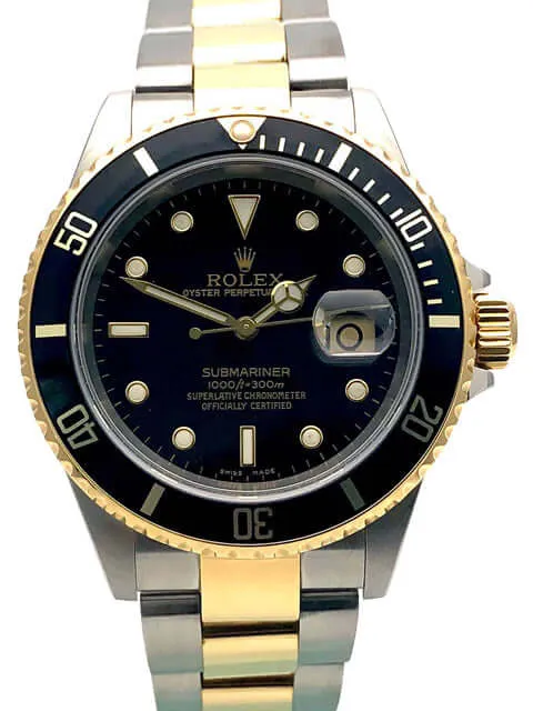 Rolex Submariner Date 16613 aus 2004 F-Serie neuer Service
