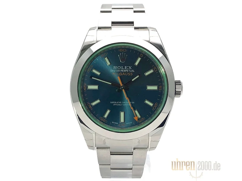 Rolex Oyster Perpetual Milgauss 116400GV Blue verklebt aus 2015