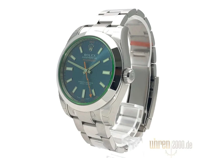 Rolex Oyster Perpetual Milgauss 116400GV Blue verklebt aus 2015