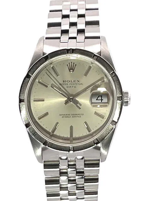 Rolex Oyster Perpetual Date 34 Ref. 15210 Silber Jubile-Band