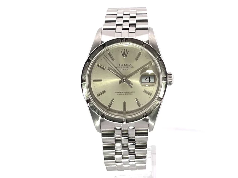 Rolex Oyster Perpetual Date 34 Ref. 15210 Silber Jubile-Band