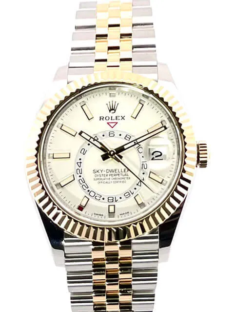Rolex Sky-Dweller 326933 Weiß Jubile-Band