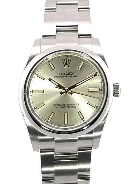 Rolex Oyster Perpetual 34 mm 124200 Silber