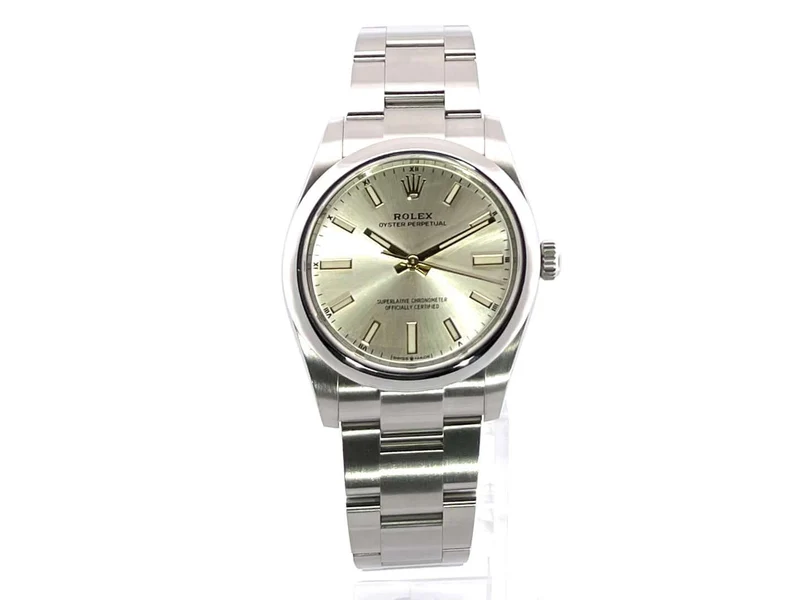 Rolex Oyster Perpetual 34 mm 124200 Silber
