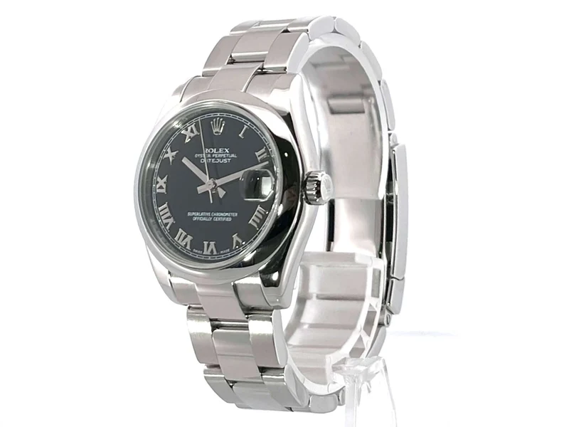 Rolex Oyster Datejust 31 Schwarz Römisch 178240 aus 2009