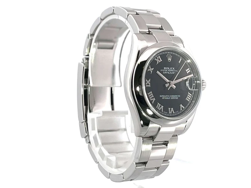 Rolex Oyster Datejust 31 Schwarz Römisch 178240 aus 2009