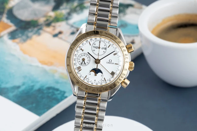 Omega Speedmaster Date chronograph steel / gold automatic men's watch 3336.20.00 [2601867]