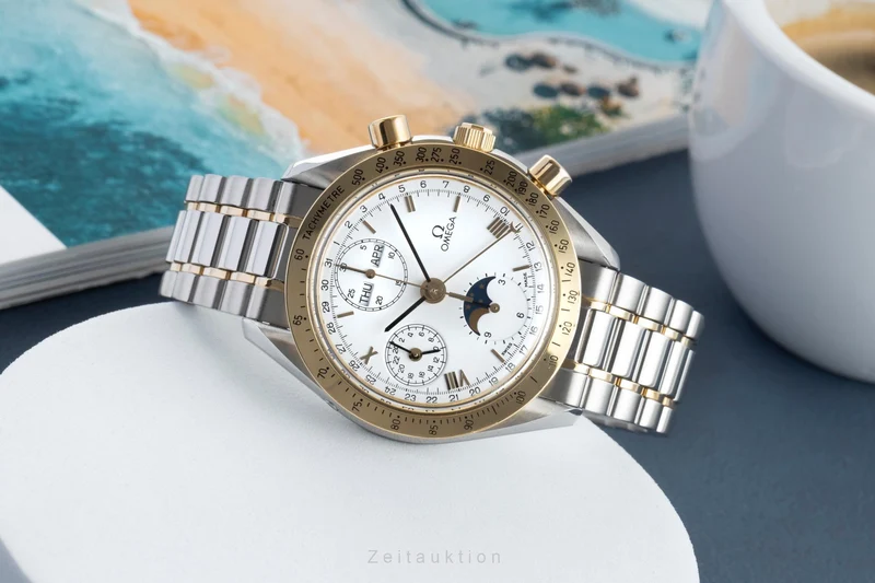 Omega Speedmaster Date chronograph steel / gold automatic men's watch 3336.20.00 [2601867]