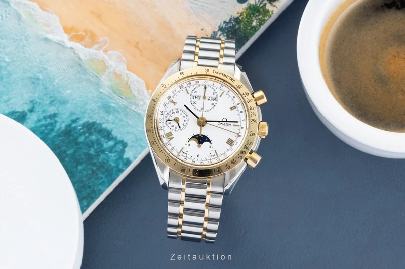 Omega Speedmaster Date chronograph steel / gold automatic men's watch 3336.20.00 [2601867]