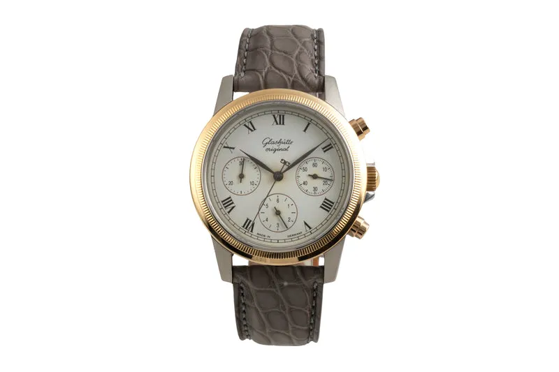 Glashütte chronograph steel / gold automatic men's watch 10-60-05-05-04 [2602065]