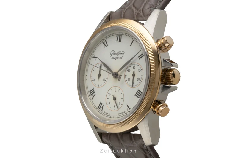 Glashütte chronograph steel / gold automatic men's watch 10-60-05-05-04 [2602065]