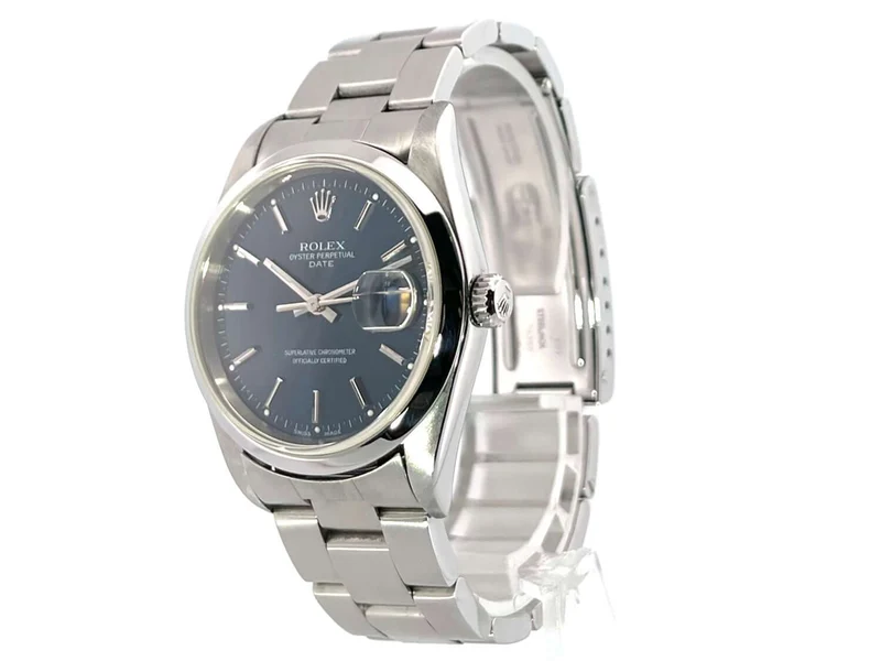 Rolex Oyster Perpetual Date 34 15200 Blau