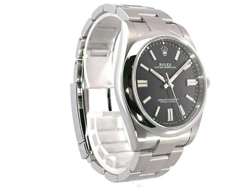 Rolex Oyster Perpetual 41 Ref. 124300 Schwarz aus 2021