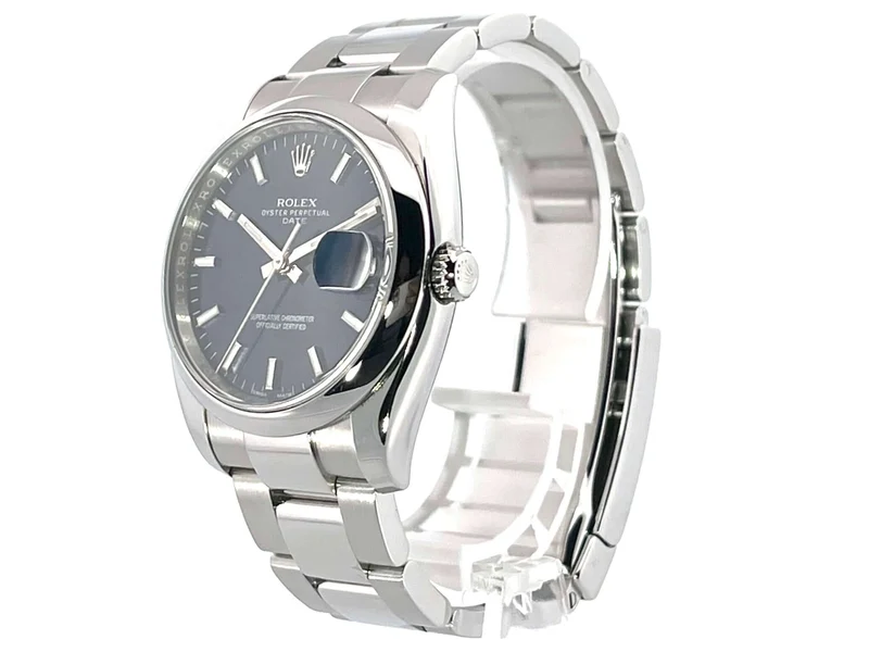Rolex Oyster Perpetual Date 34 115200 Blau aus 2016 LC100