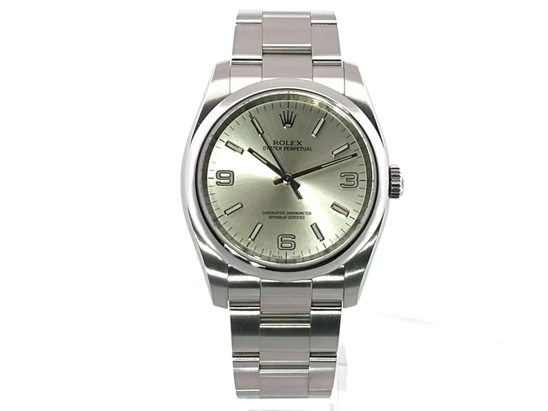 Rolex Oyster Perpetual 36 Ref. 116000 Zifferblatt Silber aus 2008 LC100