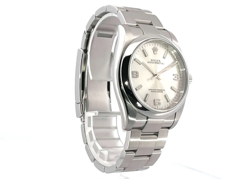 Rolex Oyster Perpetual 36 Ref. 116000 Zifferblatt Silber aus 2008 LC100