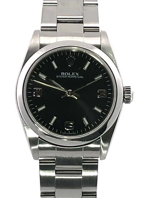 Rolex Oyster Perpetual 31 Ref. 77080 Schwarz 2001 LC100