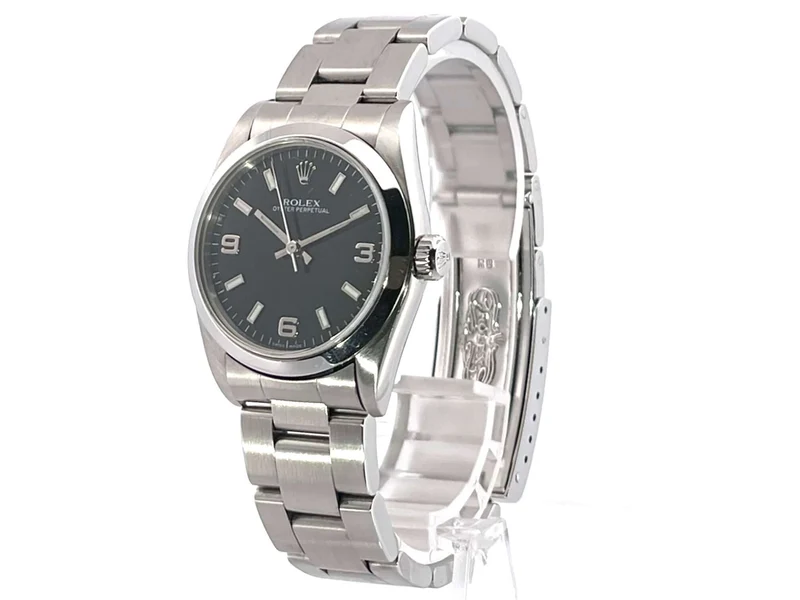 Rolex Oyster Perpetual 31 Ref. 77080 Schwarz 2001 LC100