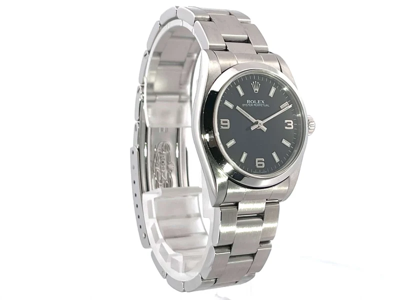 Rolex Oyster Perpetual 31 Ref. 77080 Schwarz 2001 LC100