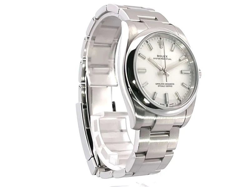 Rolex Oyster Perpetual 34 Ref. 114200 Weiß aus 2020 LC100
