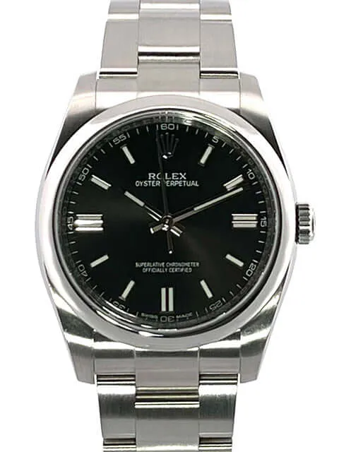 Rolex Oyster Perpetual 36 116000 Schwarz aus 2018 neuer Service