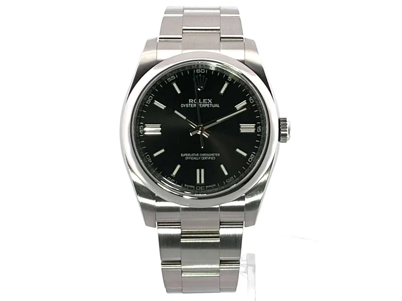 Rolex Oyster Perpetual 36 116000 Schwarz aus 2018 neuer Service