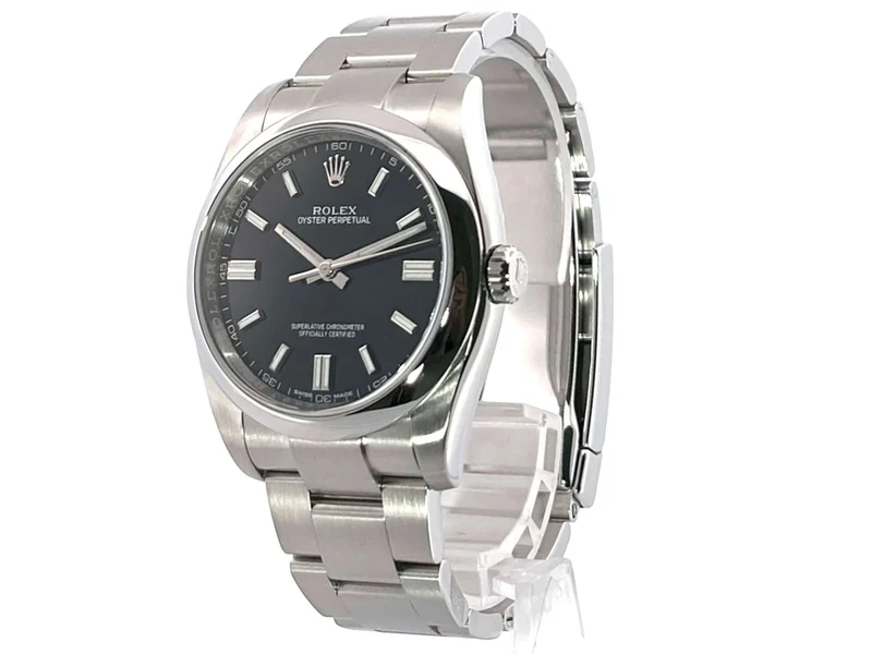 Rolex Oyster Perpetual 36 116000 Schwarz aus 2018 neuer Service