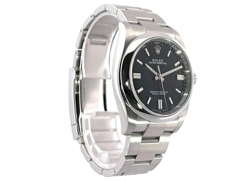Rolex Oyster Perpetual 36 116000 Schwarz aus 2018 neuer Service
