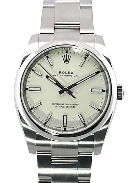 Rolex Oyster Perpetual 34 Ref. 114200 Weiß aus 2018 LC100