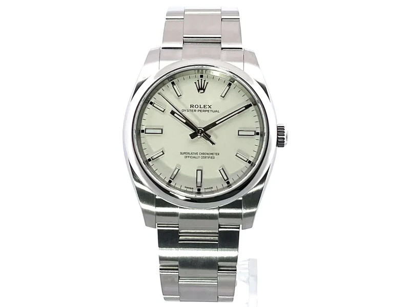 Rolex Oyster Perpetual 34 Ref. 114200 Weiß aus 2018 LC100
