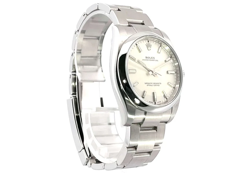 Rolex Oyster Perpetual 34 Ref. 114200 Weiß aus 2018 LC100