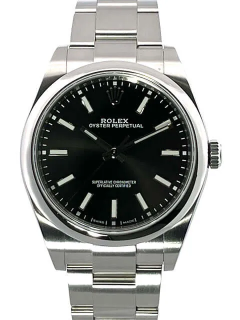 Rolex Oyster Perpetual 39 114300 Schwarz aus 01-2019