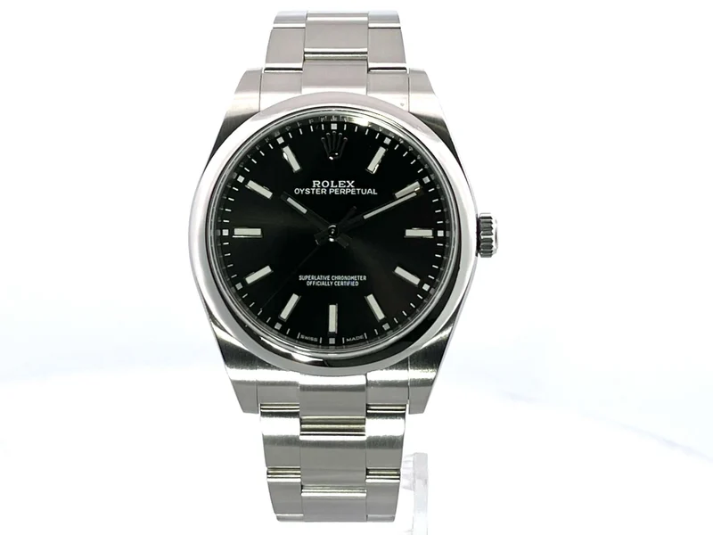 Rolex Oyster Perpetual 39 114300 Schwarz aus 01-2019