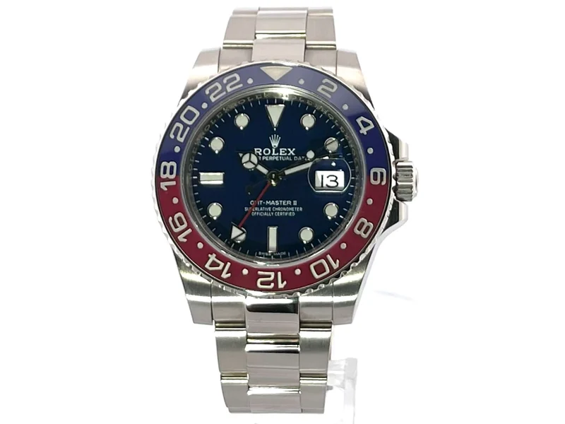 Rolex GMT Master II Weißgold 116719BLRO Blau aus 2018
