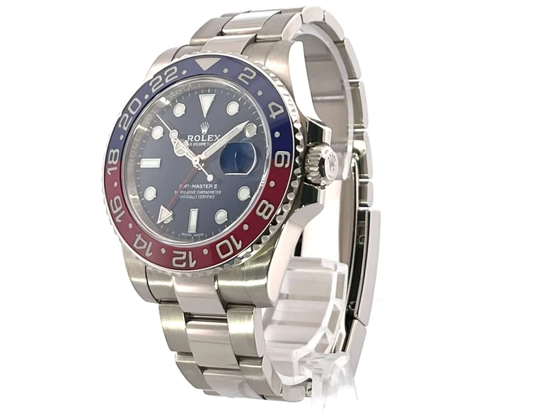 Rolex GMT Master II Weißgold 116719BLRO Blau aus 2018